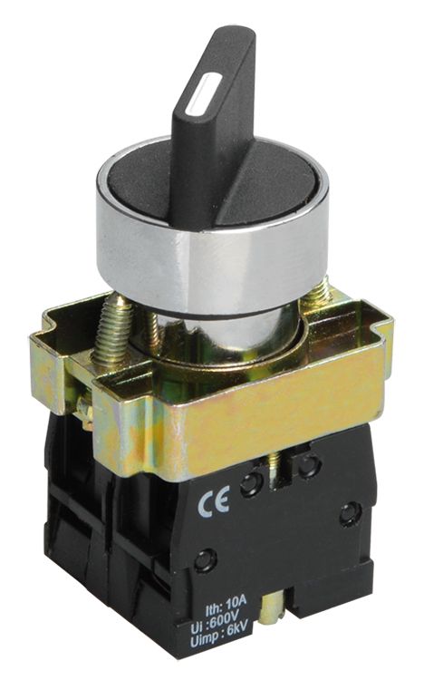 Переключатель LAY5-BD25 1НО+1НЗ на 2 положения с фиксацией I-O d22мм хромЭлектротехник ET012092