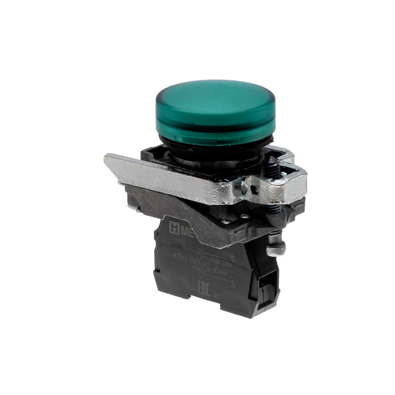 Лампа сигнальная 220В AС/DC IP65 металл MTB4-BV733 зел. ОВЕН 137215