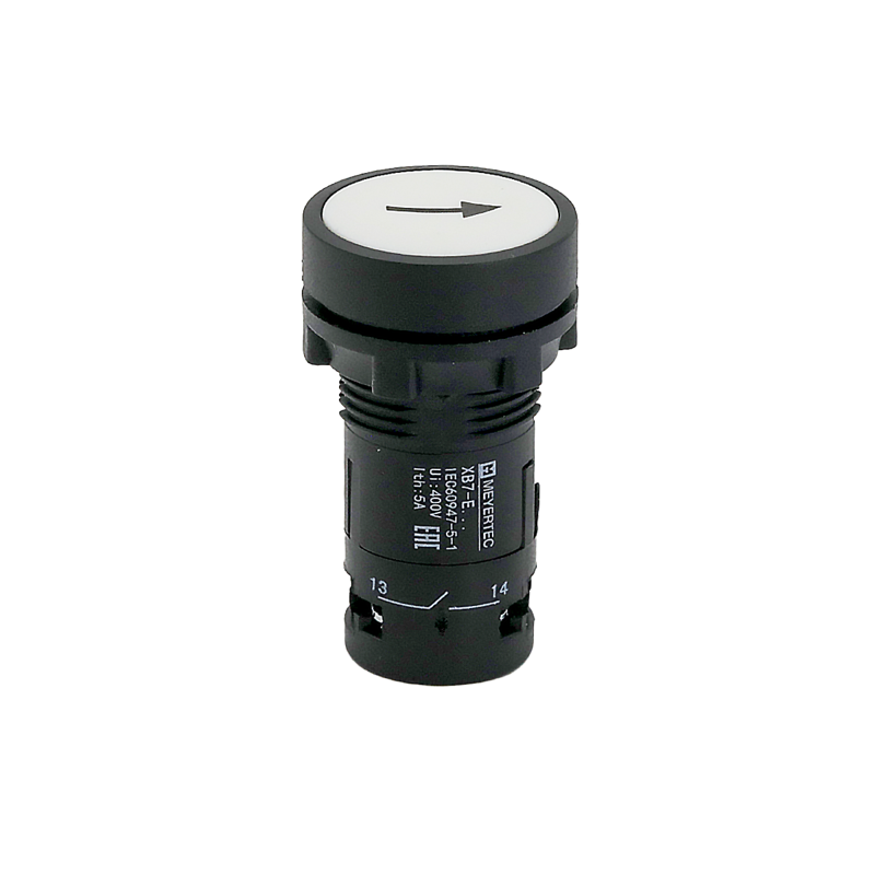 Кнопка плоская маркировка "стрелка вверх" 1NO IP54 пластик MTB7-EA12561 бел. ОВЕН 132674