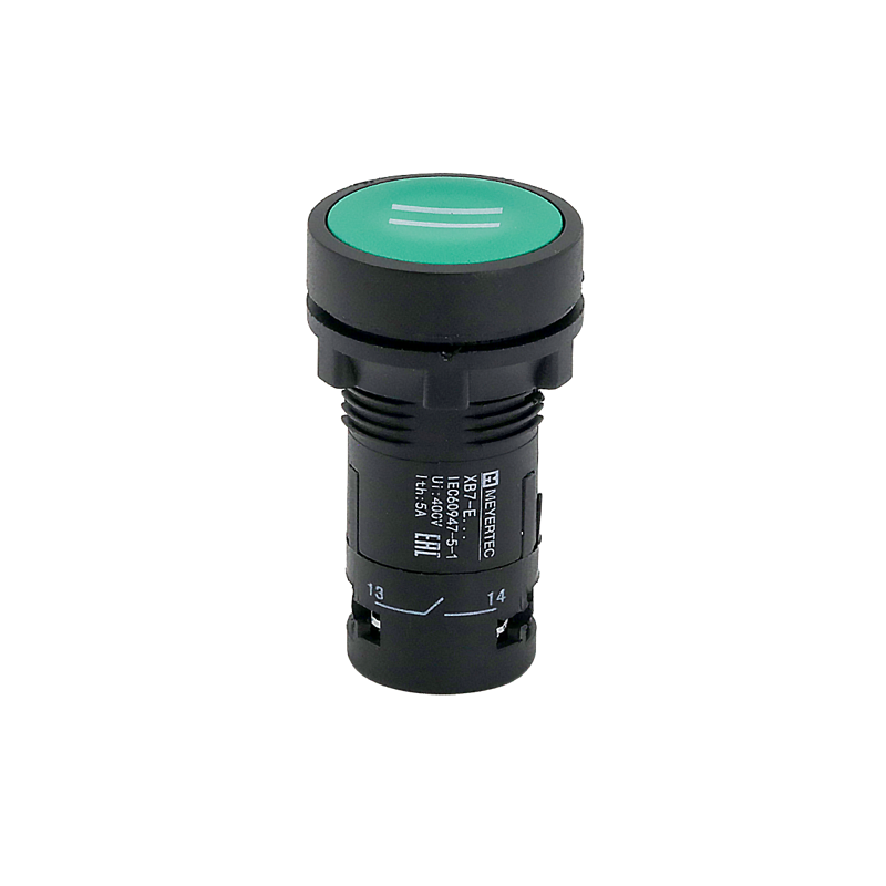 Кнопка плоская маркировка "II" 1NO IP54 пластик MTB7-EA31541 зел. ОВЕН 132679