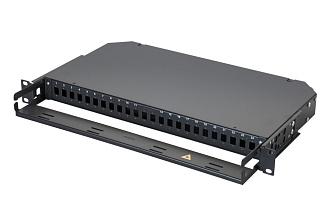 Панель оптическая 47C-24 19дюйм 1U корпус на 24 адаптера симплекс Eurolan 47C-24-2L-00BL