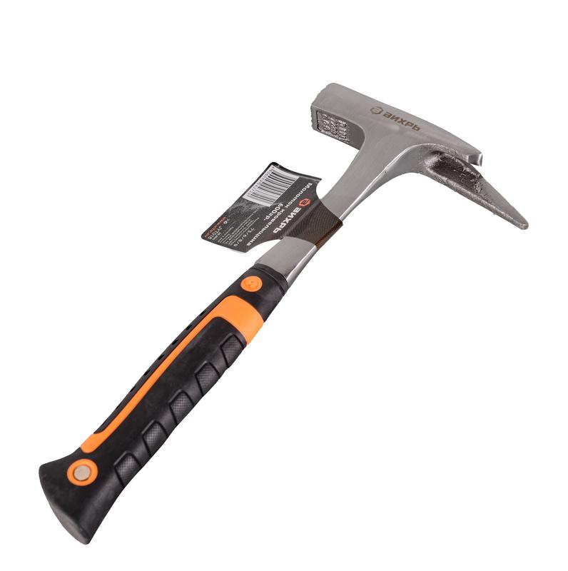 Молоток кровельщика 600г двухкомпонентн. рукоятка; цельнометал. Вихрь 73/6/8/9