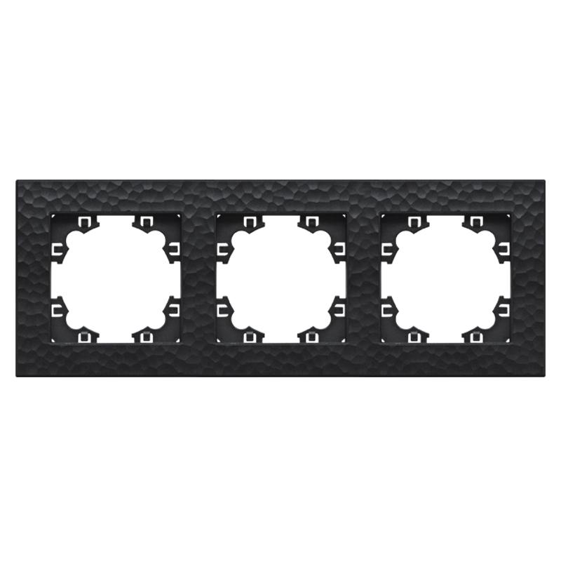 Рамка 3-м Афина фактурная универс. графит Universal A10045-Gr