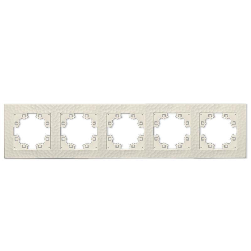 Рамка 5-м Афина фактурная универс. слоновая кость (ivory) Universal A11042-I