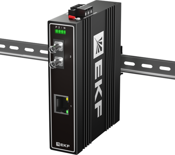 Медиаконвертер 10/100/1000Base-TX в 1000Base-X разъем ST двойн. одномодовое оптоволокно 1550нм TSX EKF TSX-MC1-1GX1GT-ST