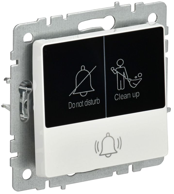 Кнопка звонка BRITE 10А ВС10-1-9-БрБ для отелей с индик. механизм бел. IEK BR-V14-2-10-K01