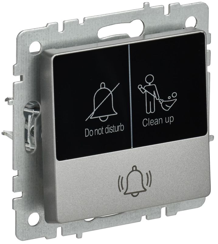 Кнопка звонка BRITE 10А ВС10-1-9-БрС для отелей с индик. механизм сталь IEK BR-V14-2-10-K46