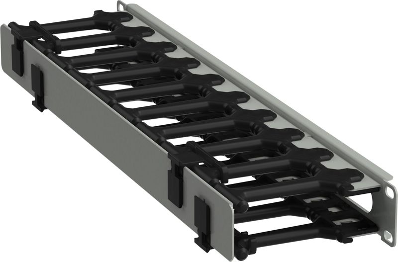 Кабель-органайзер горизонтальный 19дюйм 1U сер. РФ ITK ZP-CC35-01U-H-R