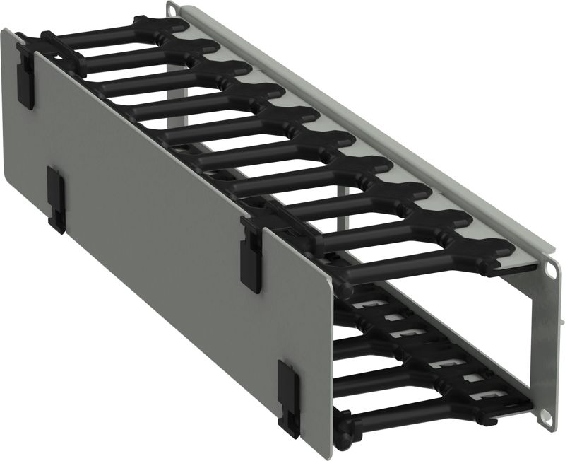 Кабель-органайзер горизонтальный 19дюйм 2U сер. РФ ITK ZP-CC35-02U-H-R