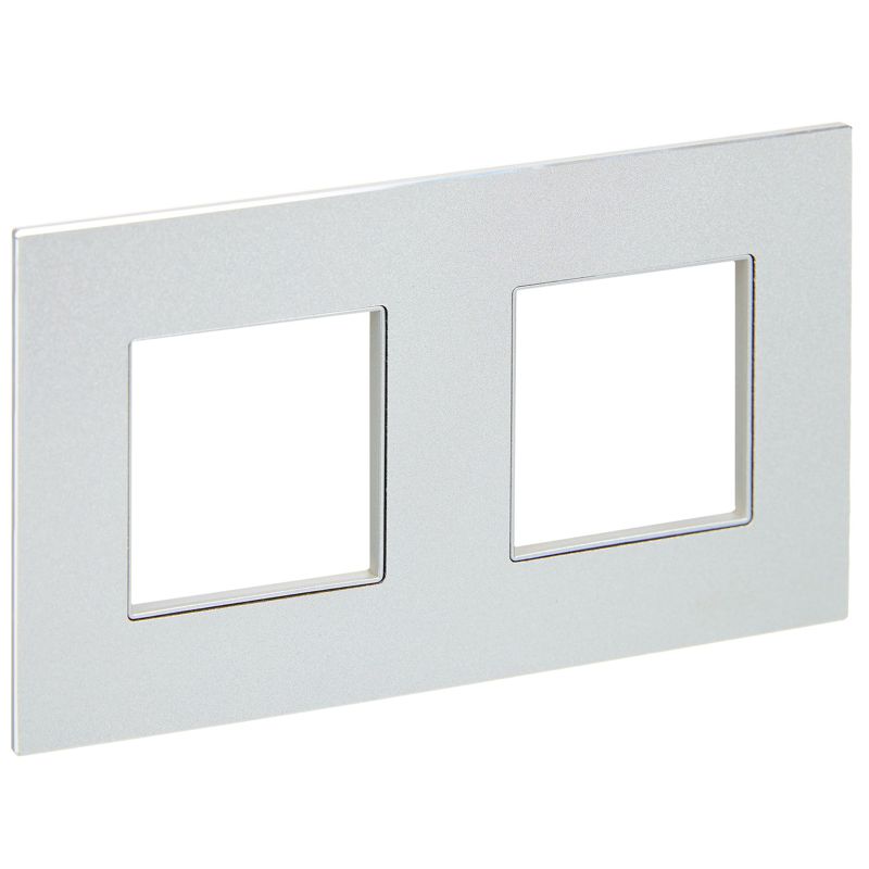 Рамка 2-м SKANDY SK-F32S металл серебр. IEK SK-M22-M-K23