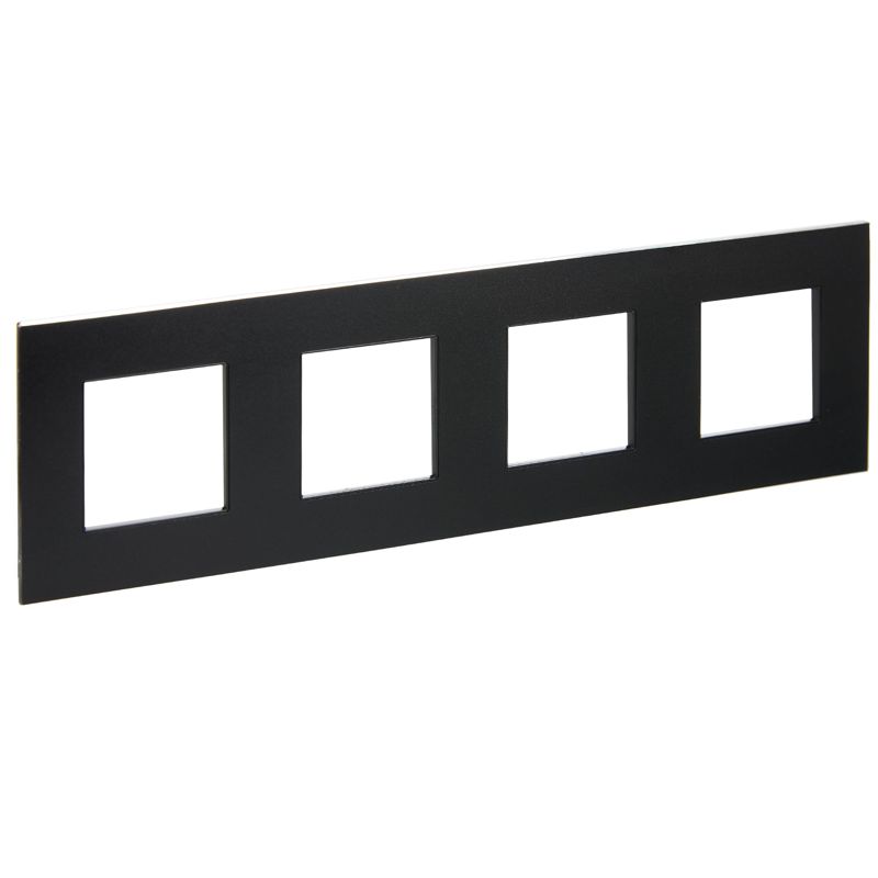 Рамка 4-м SKANDY SK-F34Bl металл черн. IEK SK-M42-M-K02