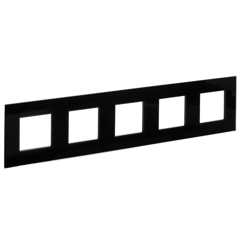 Рамка 5-м SKANDY SK-F25Bl стекло черн. IEK SK-M52-G-K02