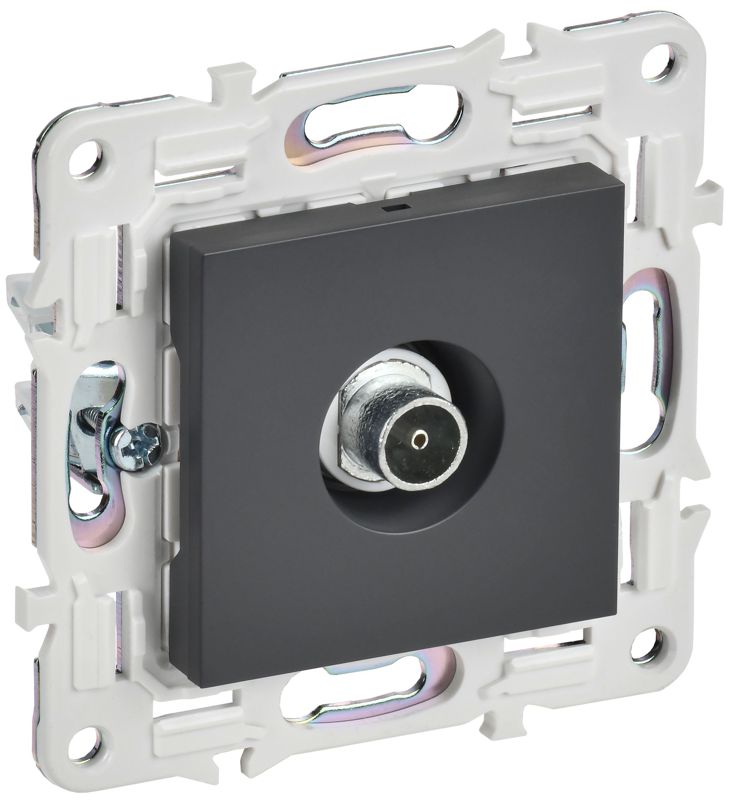 Розетка TV оконечная SKANDY SK-A12T титан IEK SK-A10-O-K48