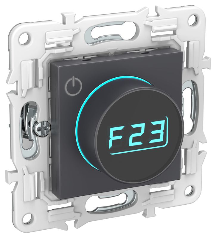 Термостат электронный SKANDY SK-T01G с индикацией графит IEK SK-RT11-K53