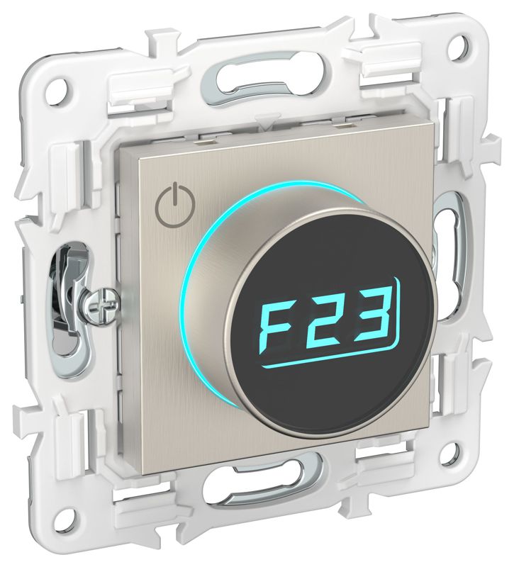 Термостат электронный SKANDY SK-T01N с индикацией никель IEK SK-RT11-K50