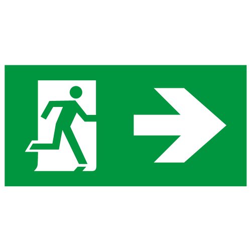 Этикетка самоклеящаяся INFO-SSA-128 бэклит 259х135мм Человек-стрелка зел. SSA-103 ЭРА Б0064725