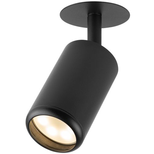 Светильник KL106 MR16 GU5.3 встраив. алюм. BK черн. матов. ЭРА Б0061623