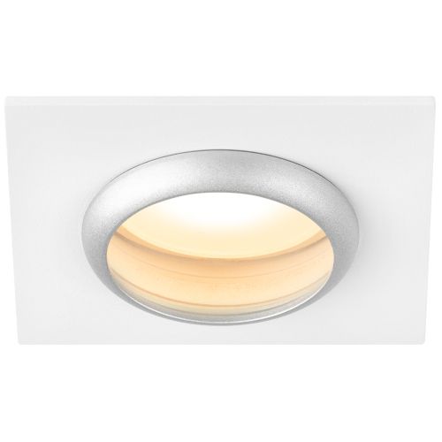 Светильник KL110 MR16 GU5.3 встраив. алюм. WH/SL бел./серебро матов. ЭРА Б0061532