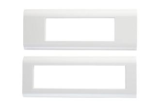 Рамка горизонтальная французский стандарт 8 модулей 45 22.5мм бел. Eurolan 16M-00-28WT