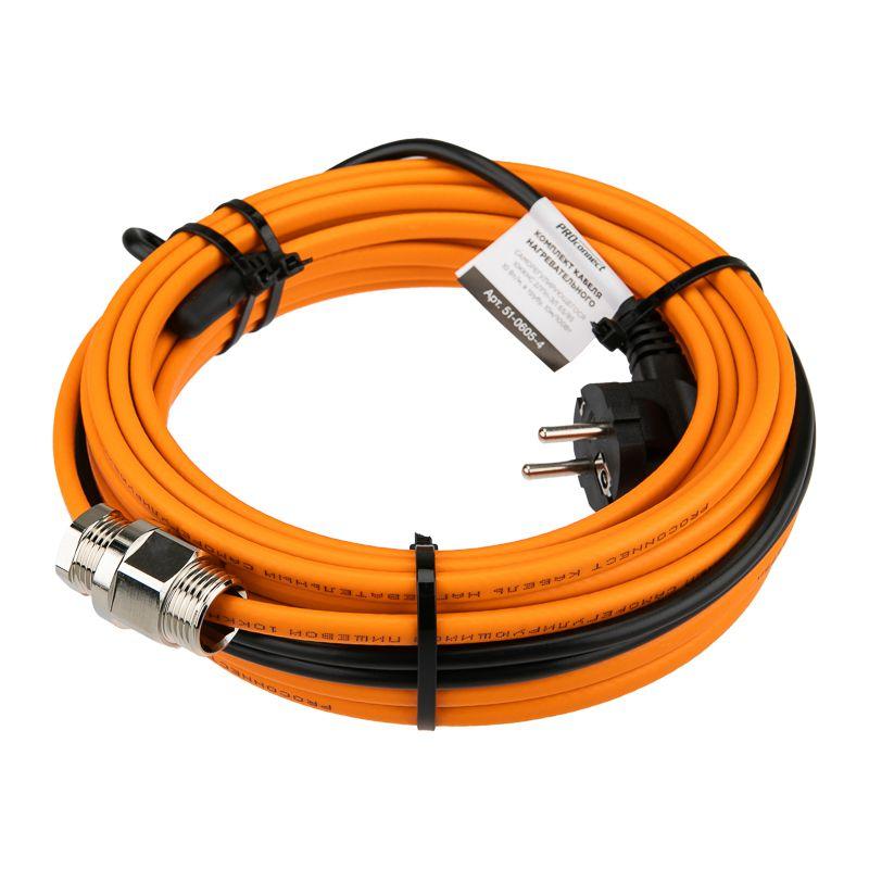 Кабель греющий саморег. 10 ККНС 2ЛПп-ЭЛ 65/85 в трубу 10м/100Вт PROconnect 51-0605-4