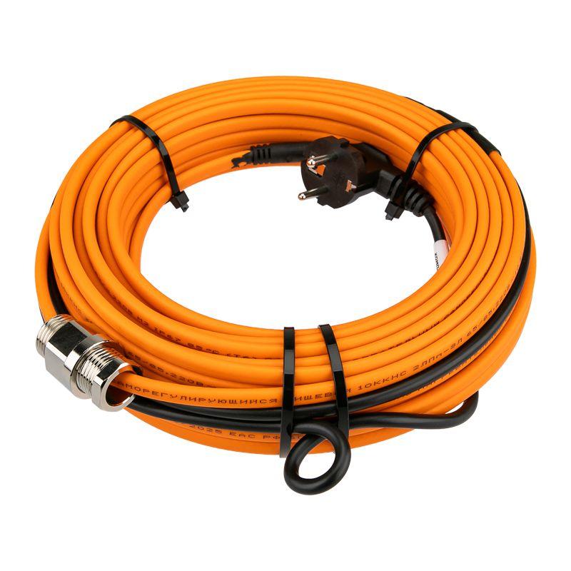 Кабель греющий саморег. 10 ККНС 2ЛПп-ЭЛ 65/85 в трубу 20м/200Вт PROconnect 51-0607-4