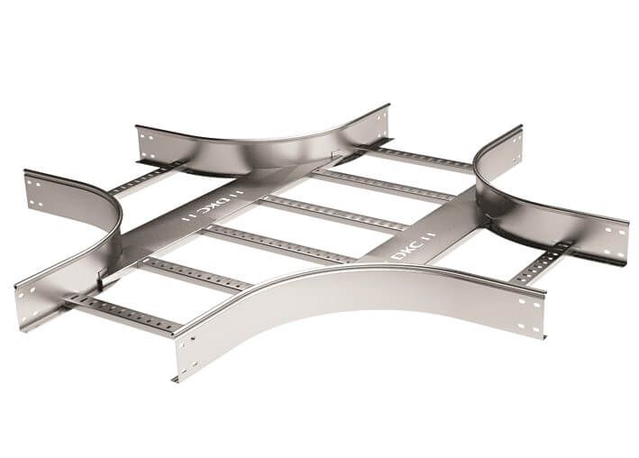 Ответвитель Х 100х300 R-600 лонжерон 1.5мм в компл. с крепежн. элемент. и соед. пластинами цинк-ламель DKC LIX1603KZL