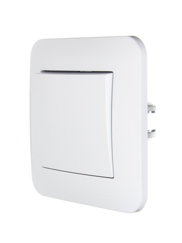 Выключатель 1-кл. 1п СП ASTI 10А IP20 в сборе бел. LEZARD 7081-0202-100