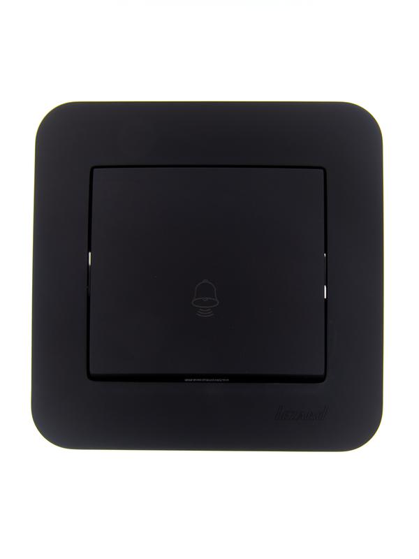 Кнопка звонка 1-кл.СП ASTI 10А IP20 в сборе черн. бархат LEZARD 7081-4242-103