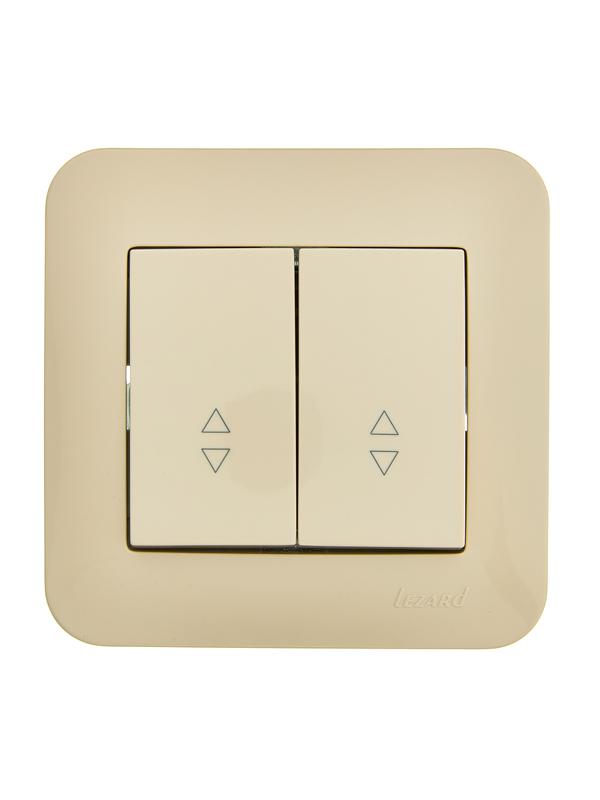 Переключатель проходной 2-кл.СП ASTI 10А IP20 в сборе крем. LEZARD 7081-0303-106