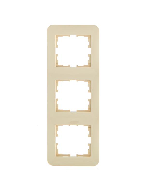 Рамка 3-м ASTI вертикал. крем. LEZARD 7081-0300-153