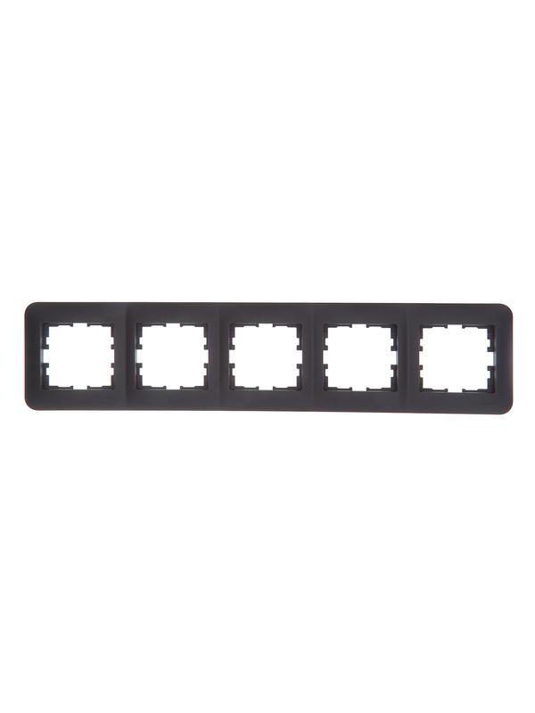 Рамка 5-м ASTI горизонт. черн. бархат LEZARD 7081-4200-150