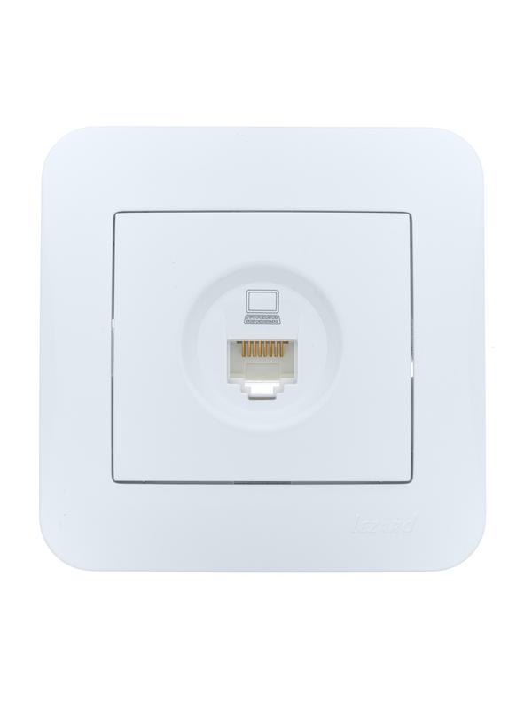 Розетка компьютерная 1-м СП ASTI IP20 RJ45 в сборе Cat 5e бел. LEZARD 7081-0202-139