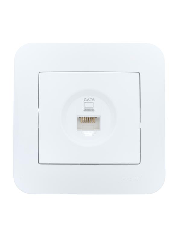 Розетка компьютерная 1-м СП ASTI IP20 RJ45 в сборе Cat 6e бел. LEZARD 7081-0202-140