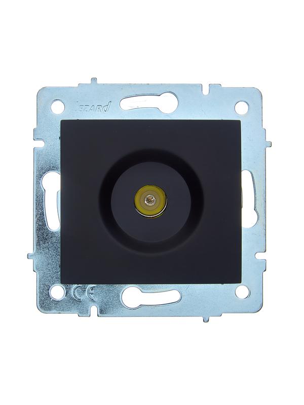 Розетка телевизионная оконечная TV СП ASTI IP20 механизм черн. бархат LEZARD 7081-4288-130