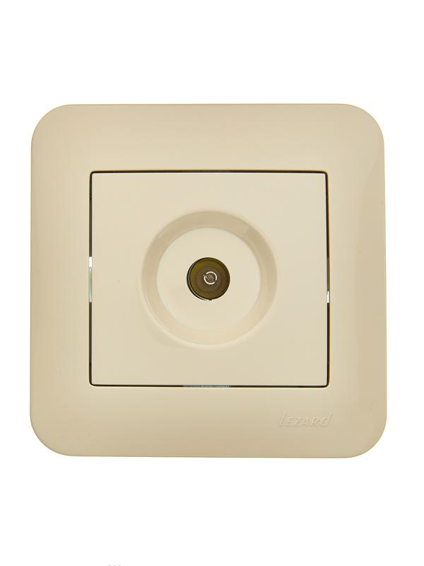 Розетка телевизионная проходная TV СП ASTI IP20 в сборе крем. LEZARD 7081-0303-129