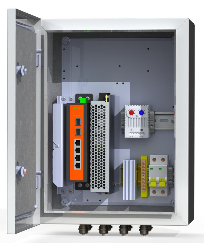 Термошкаф коммутационный 4хPoE 2хSFP 4хSC IP66 300х400х210мм 6 УТП 4К Mastermann 00-00015642