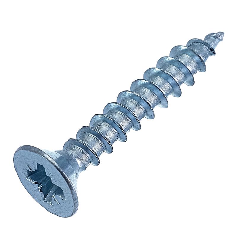 Саморез универсальный 5.0х40 потай бел. цинк (уп.10шт) европодвес СТРОЙМЕТИЗ 2150861