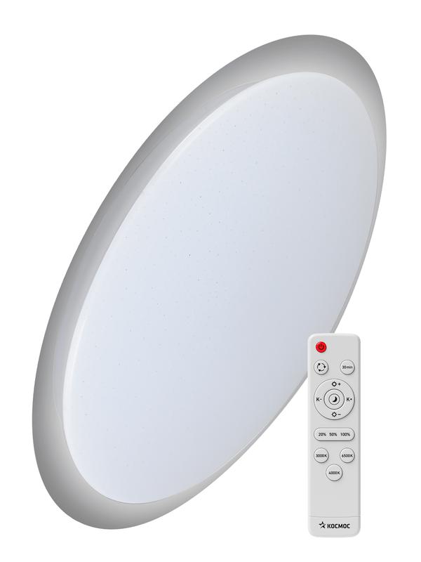 Светильник светодиодный PREMIUM GALAXY 120Вт 230В 3000-6500К 9600лм IP40 560х85мм настенно-потолочный управляемый с пультом ДУ КОСМОС KSGala120W