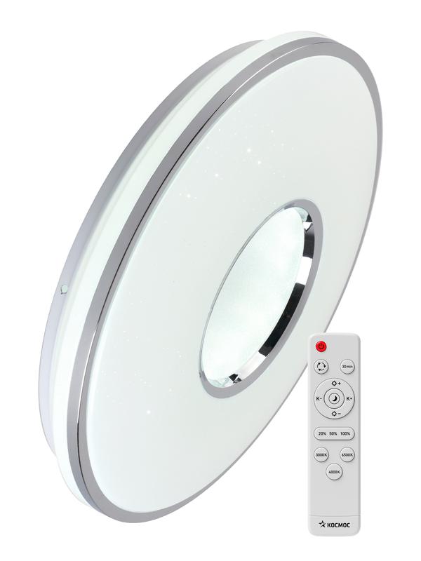 Светильник светодиодный PREMIUM ORION 75Вт 230В 3000-6500К 6000лм IP40 492х87мм настенно-потолочный управляемый с пультом ДУ КОСМОС KSOrio75W