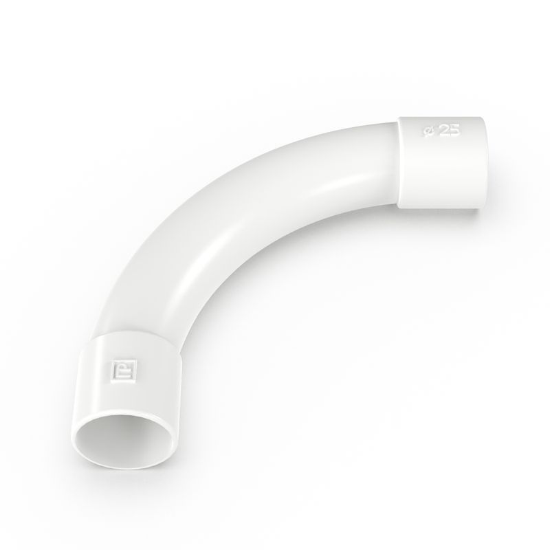 Соединитель угловой d25мм бел. (уп.30 шт) Промрукав PR13.0465