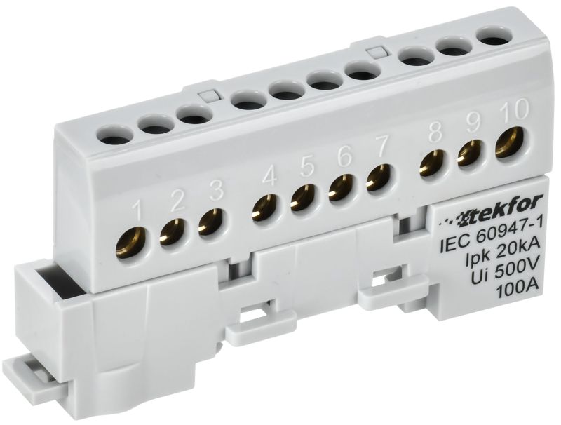 Шина L "фаза" изол. на универс. держ. 6х9-10-Ср TEKFOR IEK TF-NN10-10-KL-K03