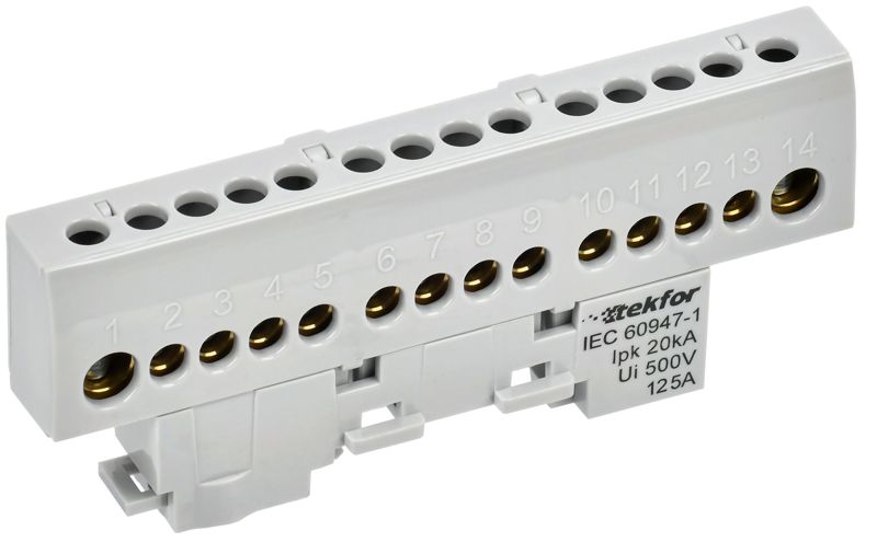 Шина L "фаза" изол. на универс. держ. 8х12-14-Ср TEKFOR IEK TF-NN20-14-KL-K03