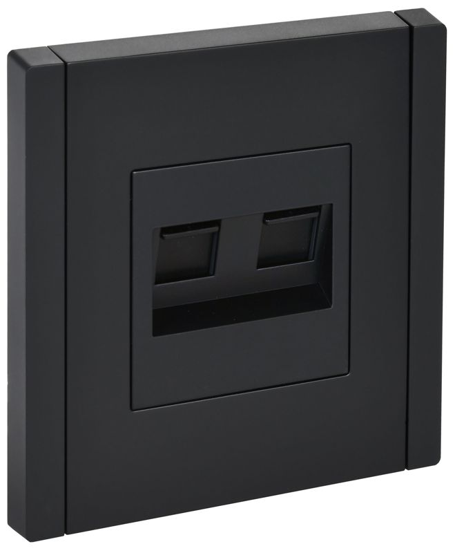 Розетка 2-м RJ11+RJ45 кат.5E FORTE&PIANO FP135 черн. IEK FP-KT20-O-1-K02