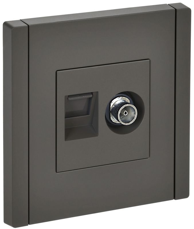 Розетка 2-м TV+RJ45 кат.5E FORTE&PIANO FP336 сер. IEK FP-AK20-1-K03