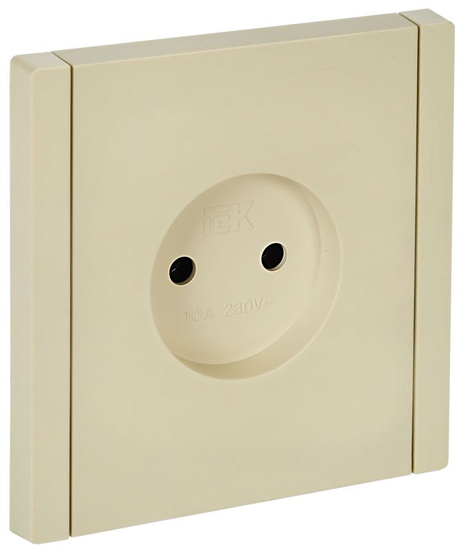 Розетка 1-м СП FORTE&PIANO FP418 10А без заземл. без защ. шторок винт. крепл. ваниль IEK FP-R10-10-K10