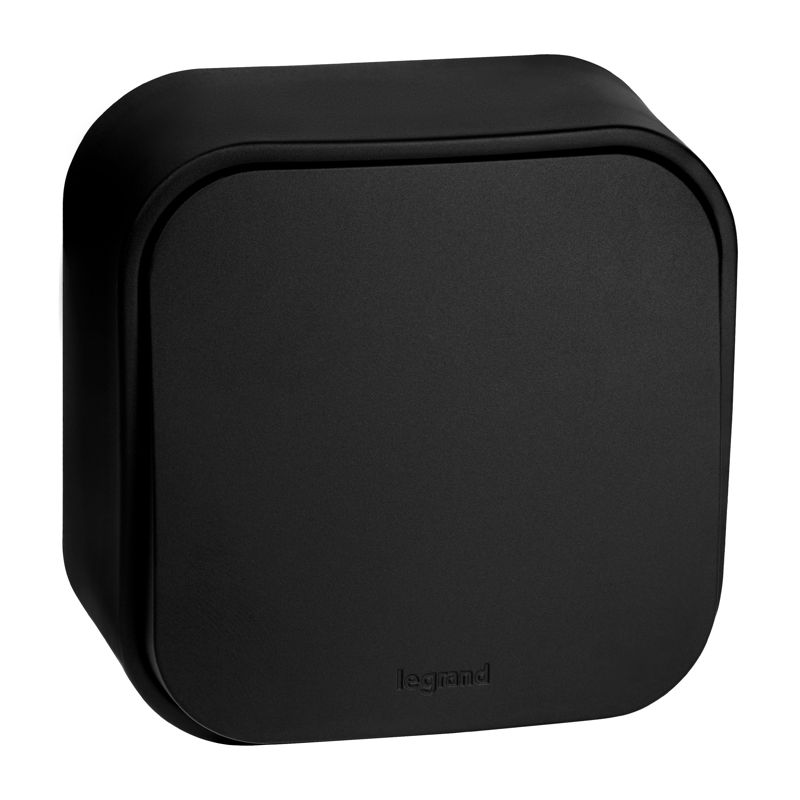 Переключатель проходной 1-кл. ОП Quteo 10А IP20 10AX черн. матов. IEK 782477