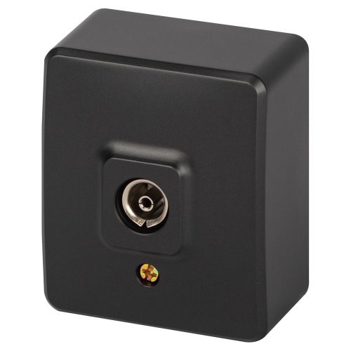 Розетка 1-м ОП Эксперт 11-3201-05 TV IP20 антрацит Эра Б0063024