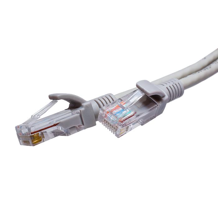 Патч-корд UTP 5e 4х2 24AWG (7х0.2мм) Cu LSZH сер. 25м SUPRLAN 10-0177