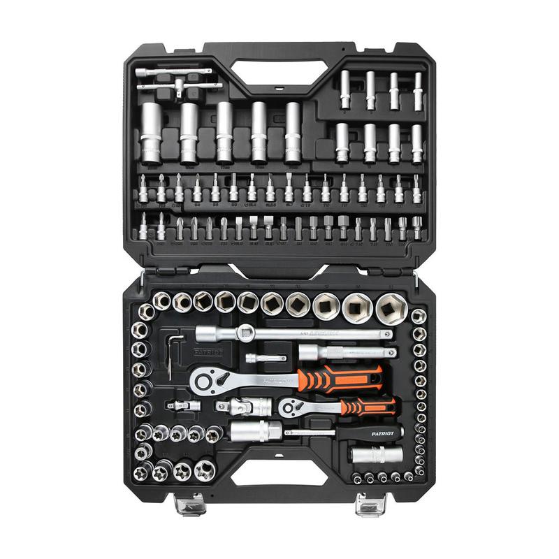 Набор автоинструмента SSP-108 "Посейдон" 1/2+1/4 DR (108 пр.) Cr-V PATRIOT 350004508