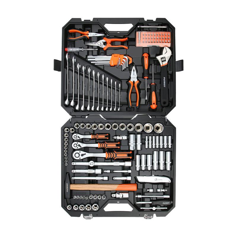 Набор автоинструмента SSP-131 "Кронос" 1/2+1/4+3/8 DR (131 пр.) multi Cr-V PATRIOT 350004507